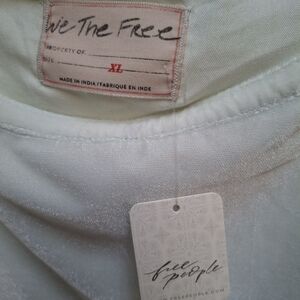 Free People Women's Cream Velvet Shirt